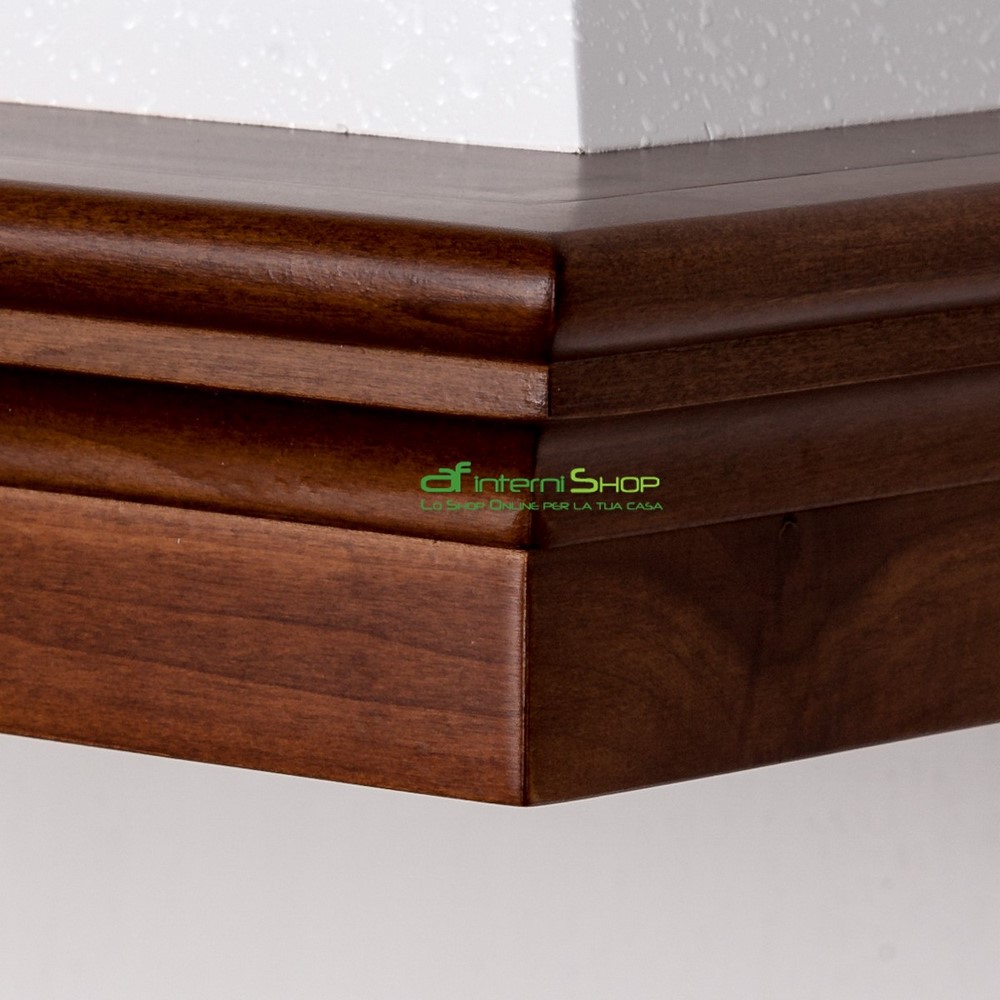 Cappa classica MAYA ANGOLO 105X105 rustica legno noce scuro con motore